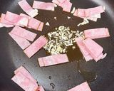 かき菜とベーコンのガーリック炒め♪作り方1写真