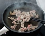 長芋と豚肉のピリ辛味噌炒め。作り方3写真