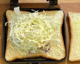 ベーコンチーズキャベツのホットサンド作り方3写真