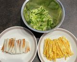 錦糸卵で作るちくわ玉子きゅうりのサラダ作り方1写真