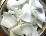 新玉葱と牛肉切り落としの炒め物作り方1写真