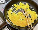 メンマともやしのふわとろ卵炒め作り方2写真
