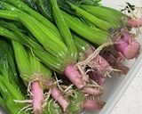 ほうれん草根っこ入り♡スクランブルエッグ作り方1写真