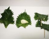 ニンニクの大葉巻&大葉の天ぷら作り方1写真