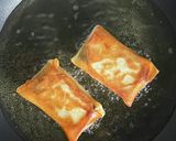 余った餅deもち明太チーズ春巻き作り方5写真