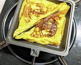 たまご焼きとウインナーのホットサンド作り方5写真