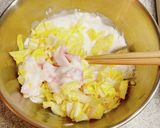 米粉チヂミ　白菜ベーコンキムチ作り方3写真