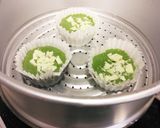 HM・もちもち抹茶ホワイトチョコ蒸しパン作り方10写真