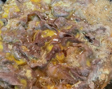 ごぼうときのこと牛肉の卵とじ作り方6写真