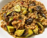 『大豆のミンチ肉』で白麻婆茄子作り方10写真