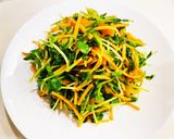 豆苗と人参の塩昆布和え作り方5写真