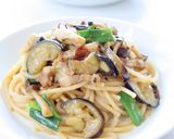 柚子胡椒も＋【茄子ベーコンの和風パスタ】作り方7写真