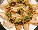 豚肉ソテー　〜菜の花と色々野菜のソース〜作り方6写真