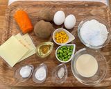 米粉&こめ油★お野菜たっぷりケークサレ作り方1写真