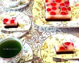 桜と苺の羊羹❤春らしい2層の贅沢デザート作り方8写真