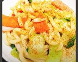 チンゲン菜のオイスター醤油焼きうどん♪作り方25写真