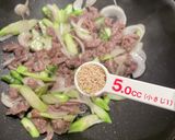 アスパラと玉ねぎの牛バラオイスター炒め作り方11写真