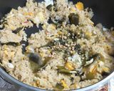お茶漬けの素とカットワカメで簡単美味炒飯作り方7写真