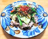 豚こま肉とニラの塩焼きそば作り方10写真