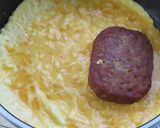 時短簡単失敗無しのハンバーグ入りオムレツ作り方5写真