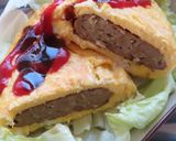 時短簡単失敗無しのハンバーグ入りオムレツ作り方10写真