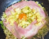 食べ応えバッチリ！納豆入濃厚キャベツ焼き作り方5写真