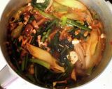 栄養満点！ほうれん草と豆腐のピリ辛煮❀作り方7写真