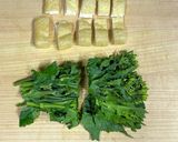 菜の花と油揚げのお味噌汁作り方1写真