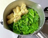 菜の花と油揚げのお味噌汁作り方2写真