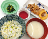 【病院】あおさとのりのWいそあえ【給食】作り方4写真