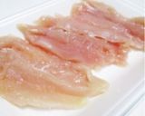 鶏ササミの梅しそ巻き～♡作り方1写真