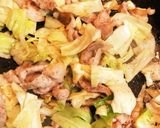 豚バラきゃべつの胡麻ピーナツパスタ作り方3写真