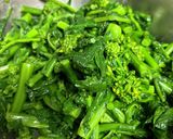 鶏がらがアクセント　菜の花のからし和え作り方2写真