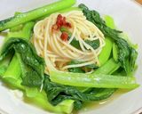 お手軽ワンパン小松菜バターコンソメパスタ作り方10写真