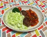 超簡単☆チョリソー風ナポリタンハンバーグ作り方6写真