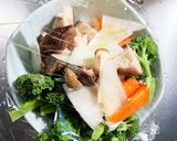 お一人様☆きな粉ごま甘酢ブロッコリー茸炒作り方6写真