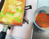 枝豆とアミエビ(桜エビ)の春色卵焼き作り方2写真