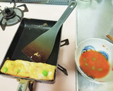 枝豆とアミエビ(桜エビ)の春色卵焼き作り方3写真