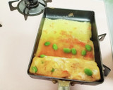 枝豆とアミエビ(桜エビ)の春色卵焼き作り方4写真