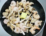 絶品‪♡のり佃煮クリームパスタ♡作り方3写真