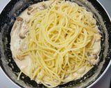 絶品‪♡のり佃煮クリームパスタ♡作り方8写真
