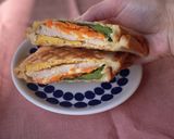 サラダチキンとラペのホットサンド作り方5写真