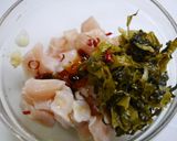 漬物リメイク！むね肉の高菜炒め作り方1写真