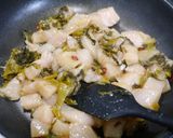 漬物リメイク！むね肉の高菜炒め作り方2写真