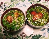 簡単に!お吸い物にも!豆苗とミニトマト作り方2写真