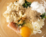 鶏ひき肉と豆腐とほうれん草のふわ焼き作り方4写真
