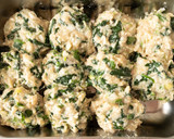 鶏ひき肉と豆腐とほうれん草のふわ焼き作り方5写真