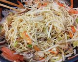 ねぎ塩焼きそば、だし醤油追加。作り方5写真