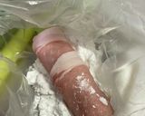 ふだ肉で小松菜巻いてみた！作り方3写真