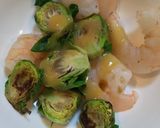芽キャベツとえびのからし酢みそ和え作り方4写真